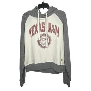 Three Square Texas A&M Aggie Pullover Soft Cozy Fleece Thumb Hole Hoodie Large
